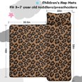 thumbnail image 5 of Black and Brown Leopard Print Teens Toddler Nap Mat with Pillow, Sleeping Mat Bag for Preschool Daycare 59"x22", 5 of 6