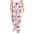 thumbnail image 2 of Picia Red Lips Womens Soft Woven Cotton Elastic Waistband Sleep Pajama Pant Lounge Sleep Pant With Pockets And Drawstring-X-Large, 2 of 9