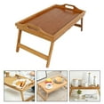 thumbnail image 2 of Shisuyan Foldable Bamboo Desk Bed Laptop Stand Foldable Table Breakfast Serving Tray, 2 of 8