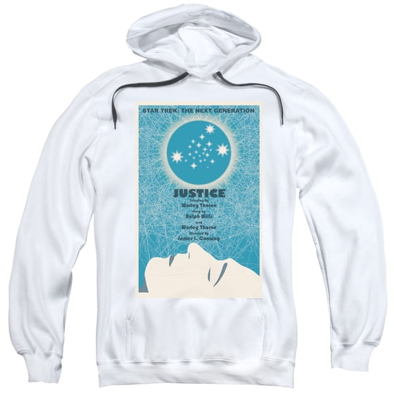 Star Trek Tng Season 1 Episode 8 Adult Pullover Hoodie Sweatshirt White