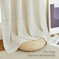 thumbnail image 6 of Extra Long Linen Curtains 132 inches Long for Living Room, Grommet Privacy Added Thick Burlap with Light Filtering Semi Sheer Window Treatments for Bedroom, Natural, W55 x L132, 2 Panels, 6 of 6