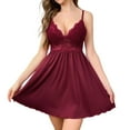 thumbnail image 2 of uublik Women's Pajama Dress Valentine's Day Night Gowns Soft Loungewear Sleepwear Red, 2 of 5