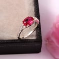 thumbnail image 4 of Ruby Ring, Oval Cut Ring, Ruby Engagement Ring 925 Sterling Silver Ring, Wedding Ring, Everyday Ring, Promise Ring, Lab Ruby Ring, 4 of 4