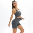 thumbnail image 4 of Sujetador deportivo para Yoga, Tops, trajes con pantalones cortos, gimnasio, Fitness, chaleco deportivo sin mangas, conjunto de dos piezas para entrenamiento de gimnasio, ropa activa para mujer, 4 of 5