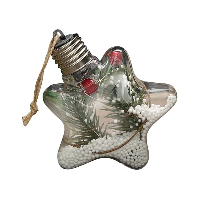 CEHVOM Noël LED Transparent Boule de Noël Arbre de Noël Pendentif Brillant