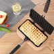 thumbnail image 3 of Máquina para hacer gofres, sartén antiadherente de doble cara para el hogar, molde portátil para hornear gofres para acampar, utensilios de cocina para tostadora de sándwiches, desayuno, 3 of 5
