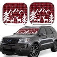 thumbnail image 1 of Balery Christmas Buffalo Plaid Parasol para parabrisas de coche de 2 piezas | Parasol plegable para parabrisas delantero de coche para la mayoría de sedanes-Medium, 1 of 6