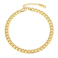 thumbnail image 1 of Pulsera de tobillera cubana PROSTEEL de oro de 6 mm para mujeres y niñas cadena de Acero inoxidable ajustable, 1 of 7