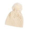 thumbnail image 4 of SAOL Aran Knitted Pom Pom Hat 100% Premium Supersoft Merino Wool Women`s Bobble Warm Cap from Ireland, 4 of 4