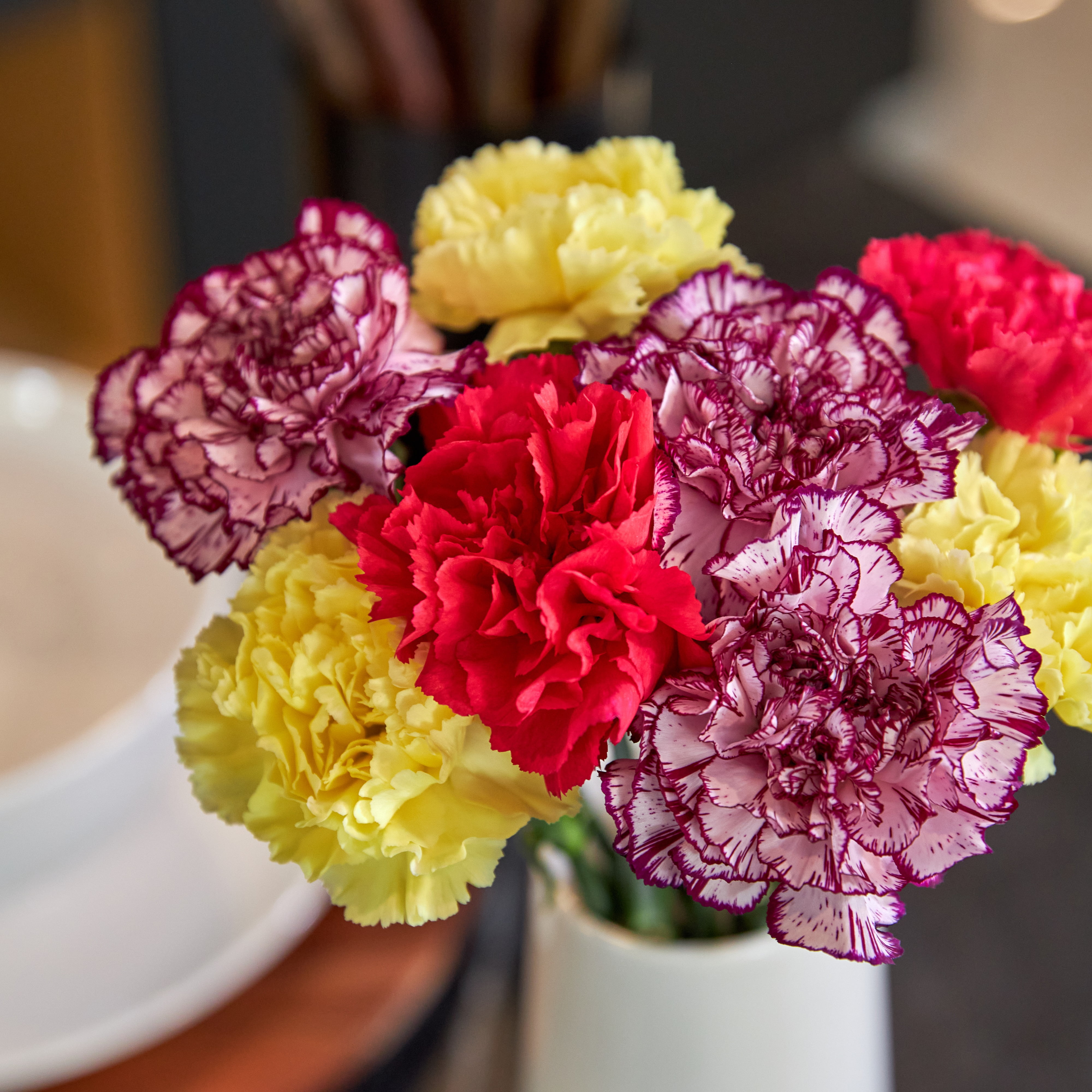 Benchmark Bouquets 20 stem Rainbow Mini Carnations, With Vase (Fresh Cut  Flowers) & Flowering Fields, With Vase (Fresh Cut Flowers) - Yahoo Shopping