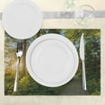 thumbnail image 3 of Ambesonne Nature Place Mats Set of 4, National Park Trees Path, Standard Size, Blue Green, 3 of 6