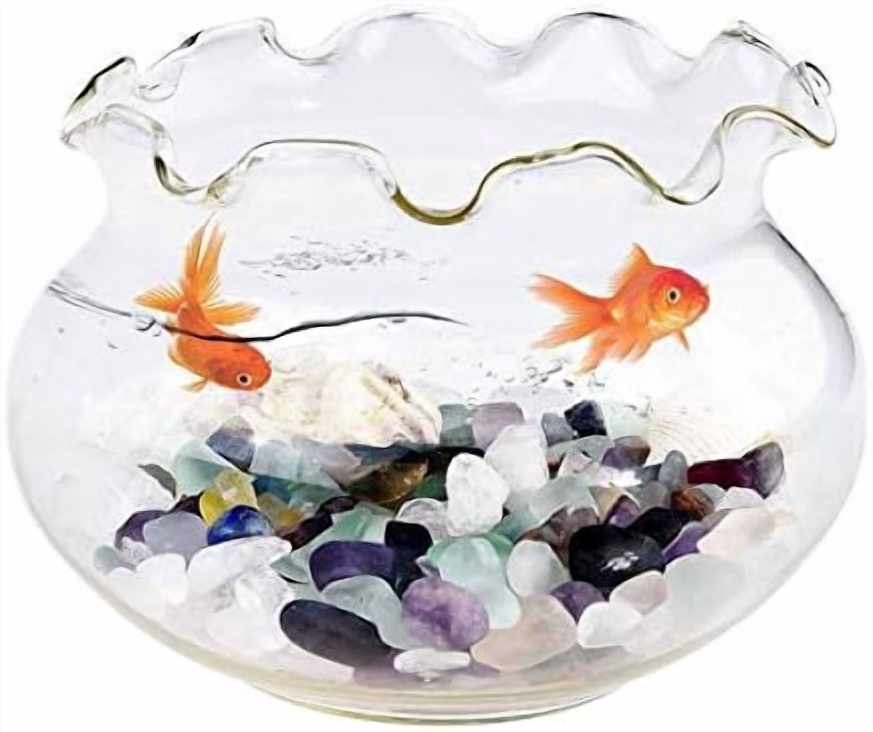 Decorative Crystal Pebbles, 1 Lb/460g (Fill 0.9 Cup) Natural Quartz Stones Aquarium Gravel Sea Glass Rock Sand for Fish Turtle Tank/Air Plants Decoration