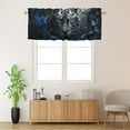 thumbnail image 2 of Tiger Valance Curtain for Kitchen Wild Animal Blue Rose Tiger Romantic Floral Window Valance for Living Room Bedroom, Kitchen Valance Rod Pocket Window Curtain 54 by 18 in, 1 Panel, 2 of 6