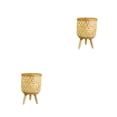 thumbnail image 4 of Monstrate Maceta ligera tejida a mano, soporte de , cesta de almacenamiento DIY, rústico interior, balcón, suelo, Patio, adornos de sarga S tipo sarga S 2Conjunto, 4 of 6