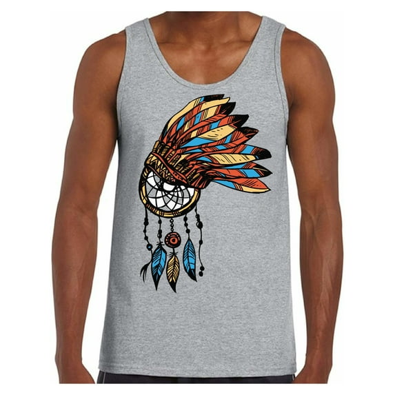 Awkward Styles Dreamcatcher Sleeveless Shirt Colorful Feathers Tank Tops for Men