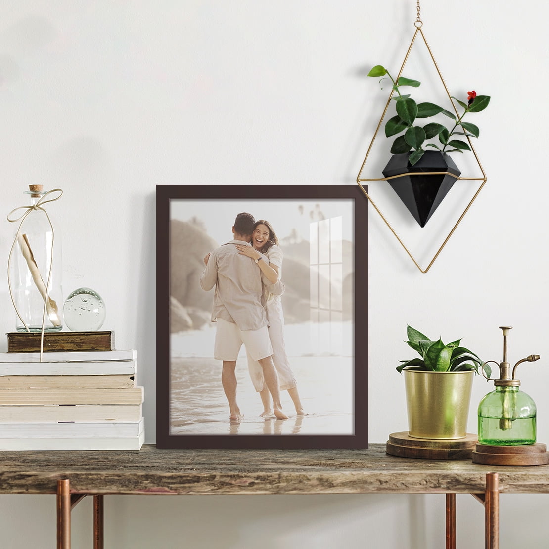Modern Real Wood 11x14 inch Picture Frame in Brown