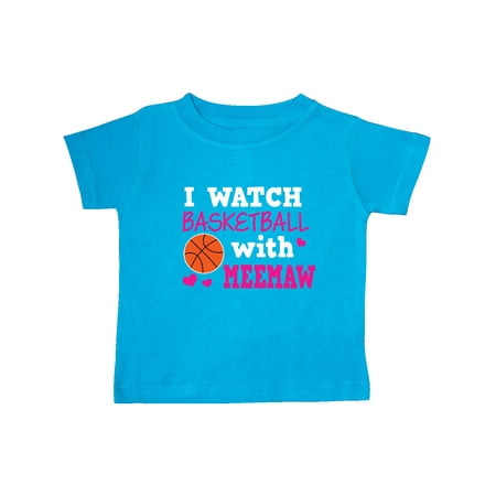 

Inktastic I Watch Basketball with Meemaw Gift Baby Girl T-Shirt
