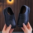 thumbnail image 6 of Kids Dress Shoes Wide Toe Casual Loafer Shoes with Hook‑and‑Loop Strap Flexible Chunky Sole for Formal and Daily Occasions, 6 of 6