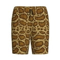 thumbnail image 4 of Wukai Snake Skin Men’s Short Pajama Pants With Pockets Soft Sleep Pj Shorts for Men-, 4 of 6