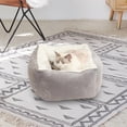 thumbnail image 2 of Cama cuadrada para perros Cama para mascotas Otoño Invierno Cálida y cómoda gris Yuyangstore cama de cachorro de calentamiento, 2 of 8