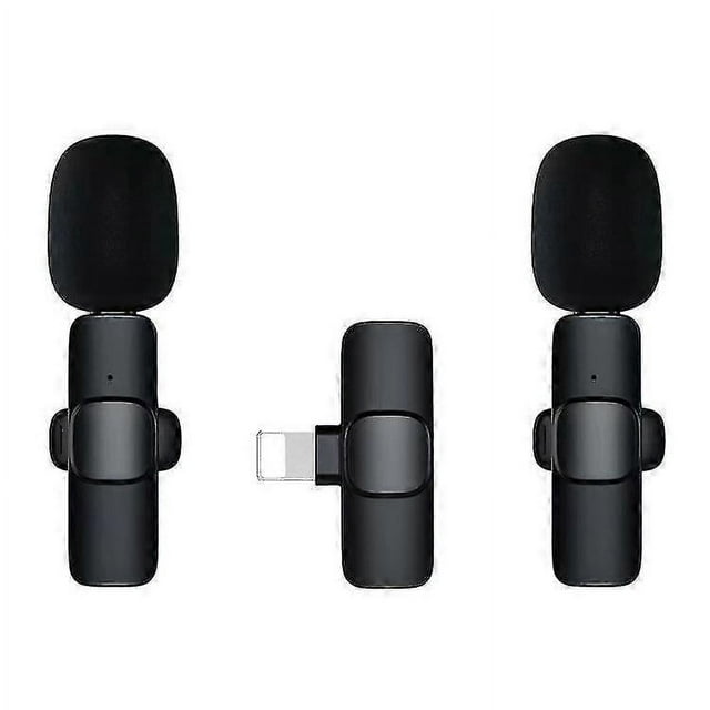 Micrófono inalámbrico para iPhone y iPad, micrófono de solapa inalámbrico con reducción de ruido automática.