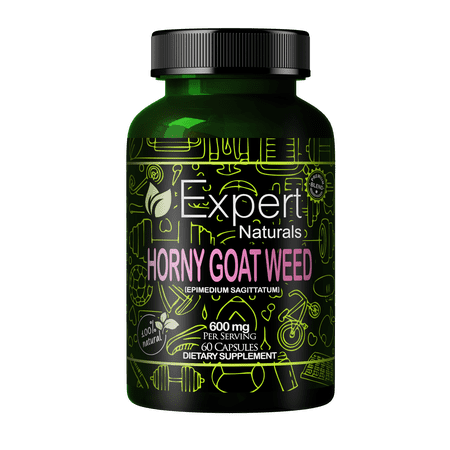 Expert Naturals Horny Goat Weed 600mg per Serving 60 Capsules