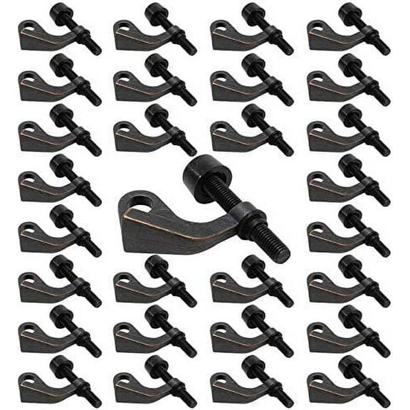 Litepak Hinge Pin Door Stop Heavy Duty Guard Adjustable Door Saver (32 Pack, Oil Rubbed Bronze)