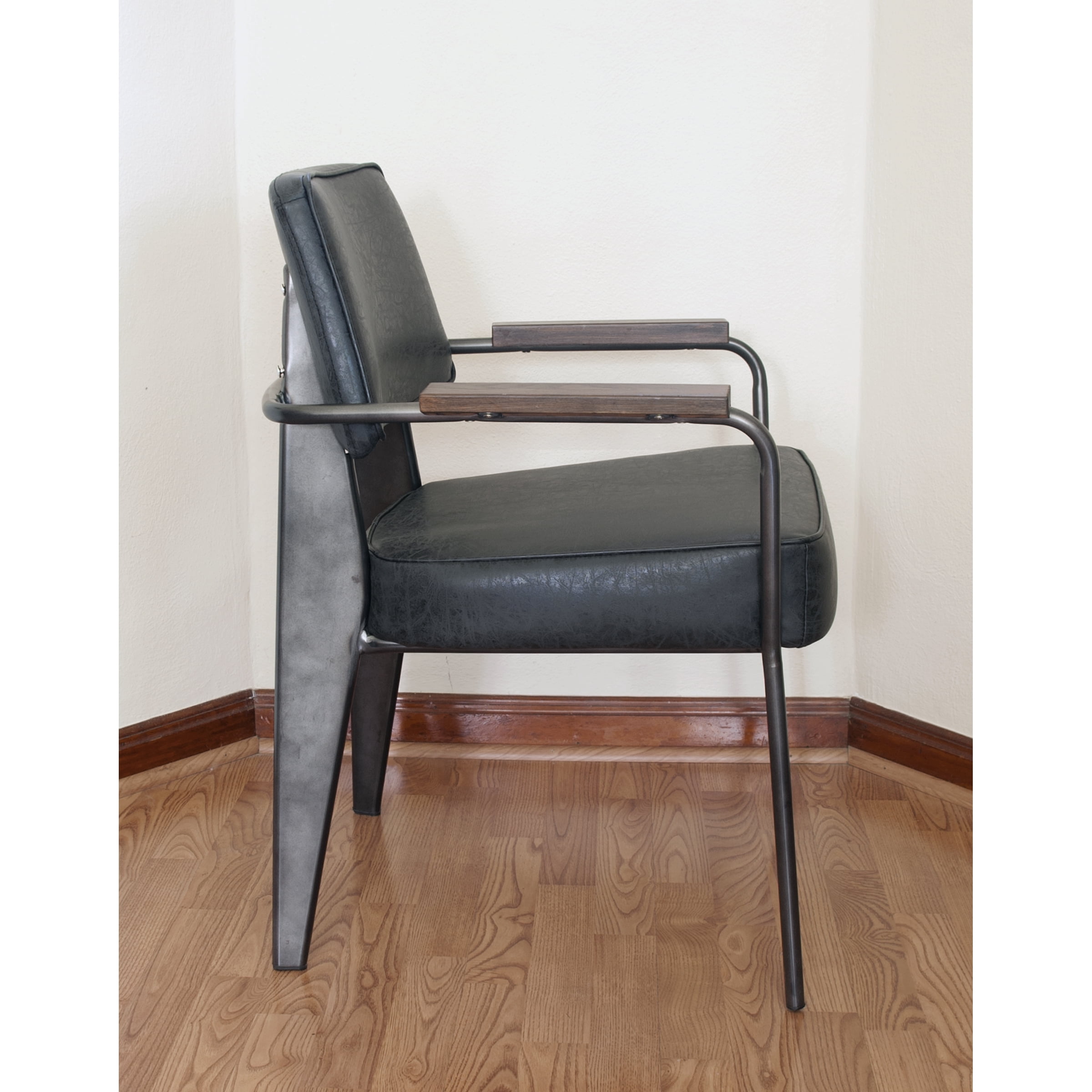 AmeriHome 2 Piece Fauteuil Direction Accent Chair Set - Black
