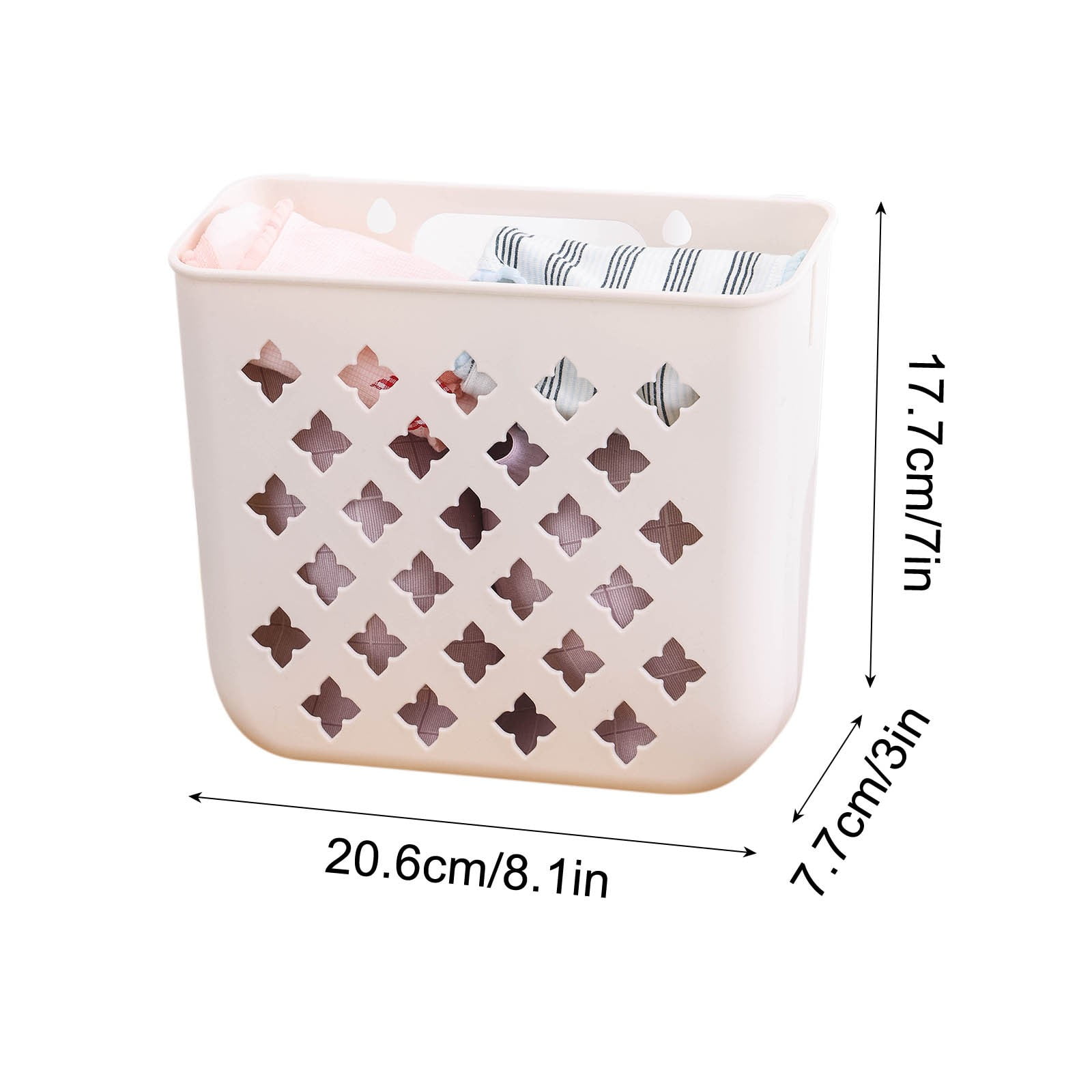 Large Wall Mount Folding Laundry Basket | Space-Saving Storage Organizer for Bathroom Closet | Portable Clothes Hamper with Sturdy Handles