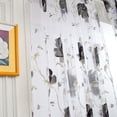 thumbnail image 3 of Cortina De Balcón Cortinas opacas de tul con flores grandes para decoración de dormitorio (gris) Sywqhk Libre de BPA, 3 of 6