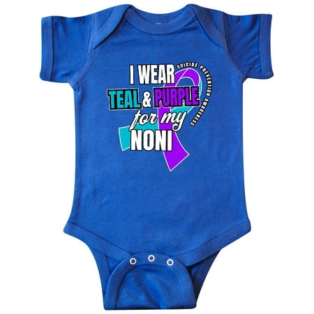 

Inktastic Suicide Prevention I Wear Teal and Purple for My Noni Gift Baby Boy or Baby Girl Bodysuit