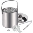 thumbnail image 2 of 1.2l Double Tier Ice Cube Tray Stainless Steel Ice Bucket Ice Bucket With Lidice Bucket Ice Clip Slant Beer Bucket Cup, 2 of 5