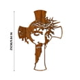 thumbnail image 3 of Decoración de pared de metal de Jesús, decoración religiosa, arte de pared con cruz de Jesús para iglesia, hogar y decoración de bautismo, 9.84 pulgadas, 3 of 7