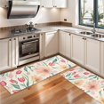 thumbnail image 3 of Kitchen Rugs Sets Of 2,Pioneer Flower Floral Print Pattern Anti Fatigue Kitchen Mat Rugs Non Slip Washable,Decorative Kitchen Floor Mats for Kitchen,Sink,Laundry,17"X47", 3 of 5