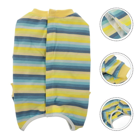 PAMINGONO 1Set Dog Bodysuit After Surgery in Yellow for Recovery and Warmth L