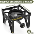 thumbnail image 3 of SIXDAY 200,000 BTU Heavy Duty Propane Burner, Outdoor Gas Stove with 0-20 PSI Adjustable Regulator and Black Hose for Turkey Frying, Home Brewing, Camping & Backyard Cooking, 3 of 6