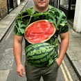 thumbnail image 5 of TKKCS Mens Funny Graphic T-Shirts- Fruit Print Crew Neck Short Sleeve Summer Casual Novelty Tees Green Size 2XL, 5 of 5