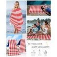 thumbnail image 5 of Red White Plaid Beach Towels Oversized Super Absorbent, Modern Farmhouse Buffalo Check Gingham Lightweight Bath Towel Quick Dry Sets For Bathroom/Pool/Rv Camping/Beach Play/Gym Room/Picnic 30"x60", 5 of 8