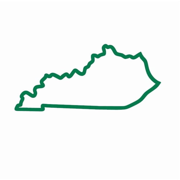 State Map Outline Kentucky Vinyl Decal Sticker UV & Waterproof Bumper Window Laptop Automotive Water Bottle Gift accessories – GREEN 6"