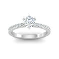 thumbnail image 1 of Bagues de Fiançailles Diamond Naturelles Rondes 1.00 Carat TW en Or Blanc 14k, 1 of 2