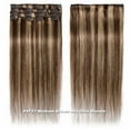 thumbnail image 2 of Benehair Clip In 100% Real Remy Human Hair Extensions Full Head Soft Straight Women Highlight Balayage Blonde Hair 7 Pcs, 2 of 9