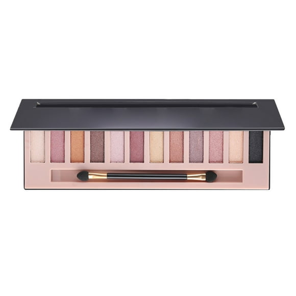 Paleta de sombras de ojos de colores nude, maquillaje natural, mate, brillo, pigmento, sombra de ojos
