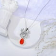 thumbnail image 3 of CACA LADY Spider Necklace for Women Sterling Silver Red Birthstone Spider Charm, 3 of 5