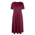 thumbnail image 5 of CIENVNSTG Maxi Dress for Women Solided Color Spring Comfortable New Dress Elegant Versatile Beach Dress, 5 of 6