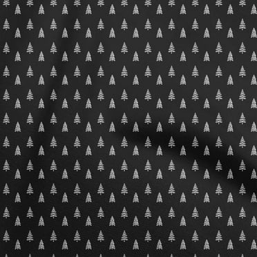 oneOone Polyester Spandex Black Fabric Christmas Sewing Craft Projects Fabric Prints By Yard 56 Inch Wide