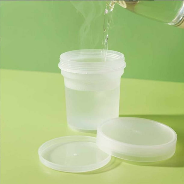 Vasos de Plástico Transparente para Almacenar Alimentos | Paquete Variado de 4 Tamaños para Fruta, Yogur y Postres | Tapas Herméticas, Aptas para Lavavajillas | Juego de 1 Recipiente para Llevar para