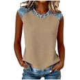 thumbnail image 2 of LVHAOGJOB Débardeurs Sans Manches pour Femmes Col Rond Coton Été Couleur Unie Pulls pour Femmes, 2 of 7