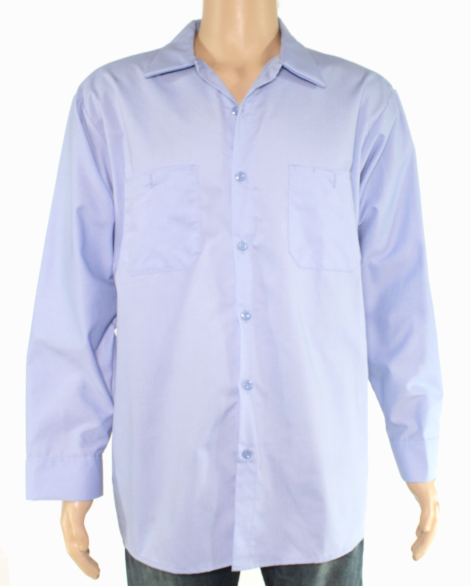 Cintas Uniforms & Work Shirts Cinta Mens Blue Dual Pocket Uniform