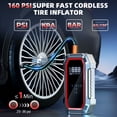 thumbnail image 3 of 5000A Portable Jump Starter with Air Compressor, 160 PSI Tire Inflator for Cars, Trucks & SUVs, 12V Car Battery Jumper Box with LCD Display, LED Light and USB Power Bank, 3 of 9