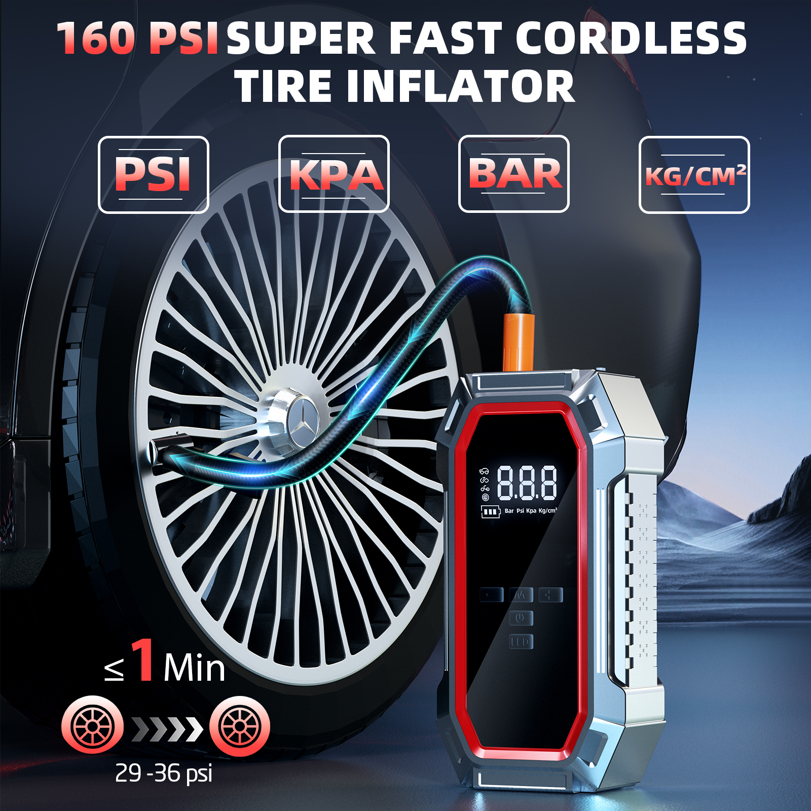 Peemario 5000A Jump Starter with Air Compressor photo 2